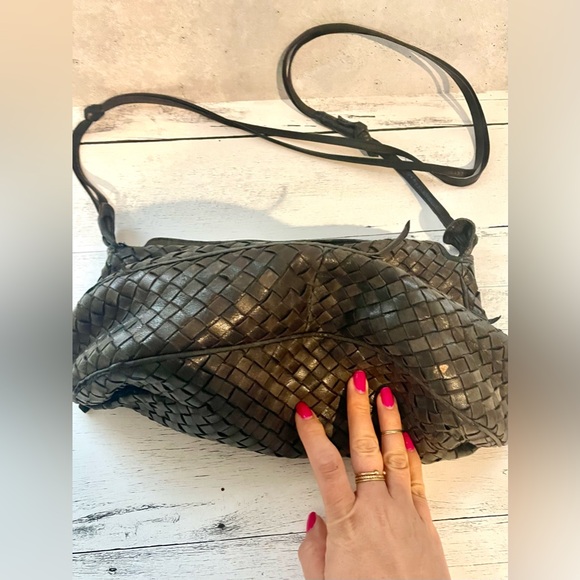 Woven Leather Crossbody Bag - Picture 10 of 15